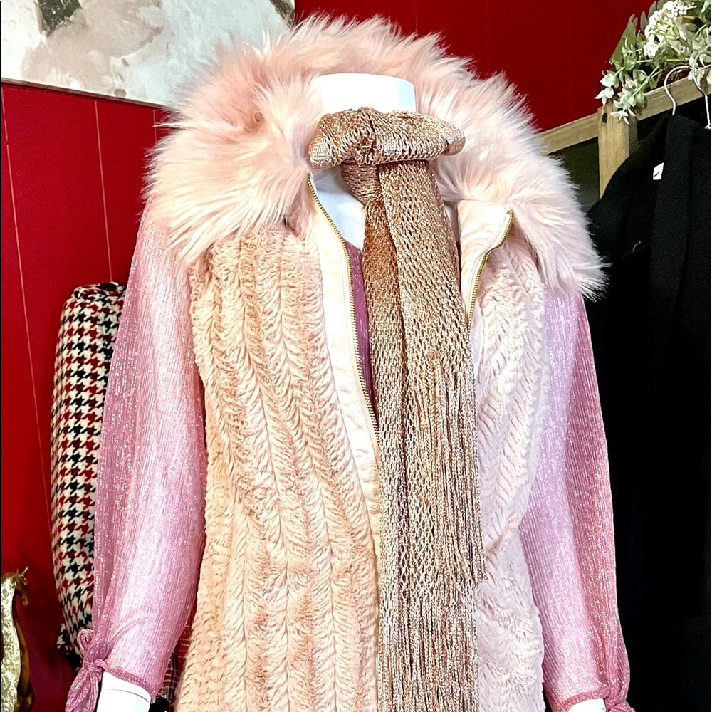 Pinkalicious Andrew Marc Faux Fur Vest